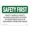 Signmission OSHA Sign, Shoes And Glasses Required Outside, 10in X 7in Aluminum, 10" W, 7" H, Landscape OS-SF-A-710-L-10959 - alternate 1